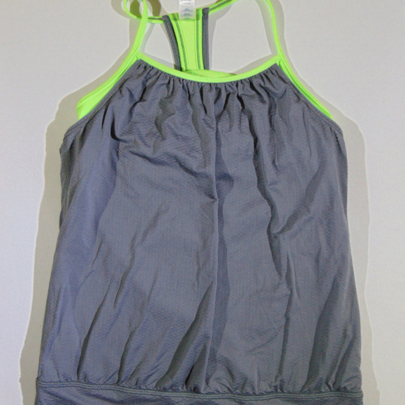 Ivivva Other - IVIVVA Lululemon GIRLS DOUBLE DUTCH TANK Gray/Neon